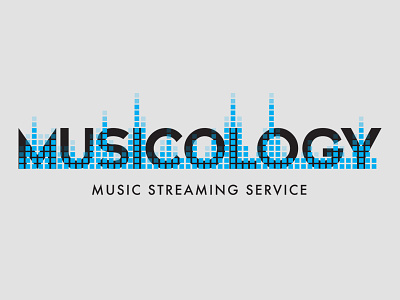 Streaming Music Service - Logo Challenge - Day 9 black blue logo music reverb sound streaming tone
