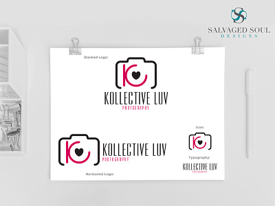 Kollective Luv - Logo Concept 1 black concept design logo photo photography pink