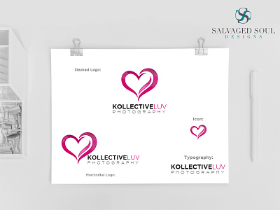 Kollective Luv - Logo Concept 2 black cute logo love photo photography pink white