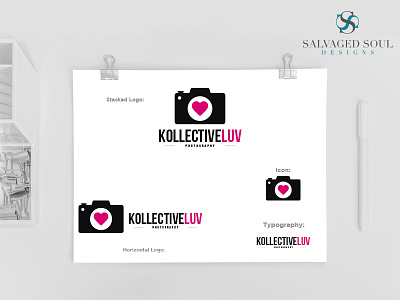 Kollective Luv - Logo Concept 3 black concept logo love photo photography pink studio