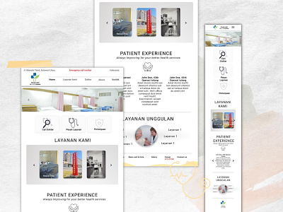 DR. J. H. Awaloei Hospital Simple website re-design branding graphic design hospital landing page ui ux website