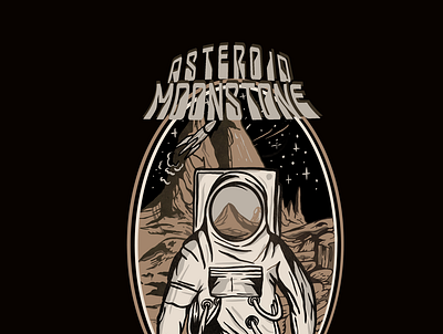 ASTEROID MOONSTONE ar branding coveralbum darkart design graphic design illustration logo musicd pschedellicposter stoonerposter vector