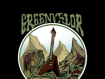 GREEN SAVIOR artwork coveralbum coveralbumartwork design graphic design handdrawn illustration music wanderlust