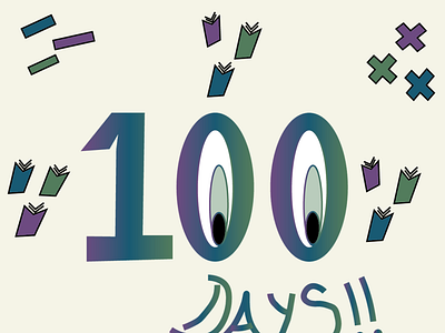 100 Days Down adobe illustrator graphic design illustration