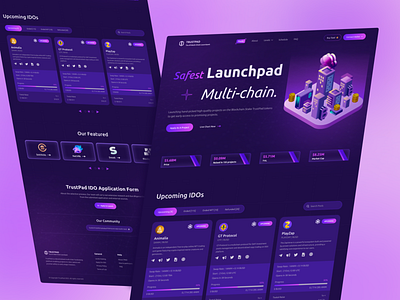 Blockchain Landing Page Redesign bitcoin blockchain blockchainwebdesign cryptocurrency dark darkuidesign design home page interface landing page marketplace modern design nft web uiuxdesign website website design