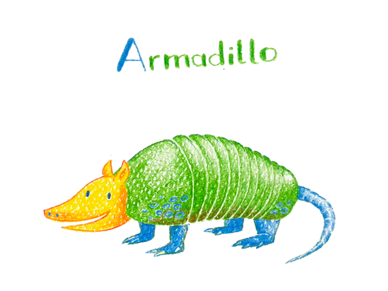 Animal Alphabet alphabet animals color color pencil illustration