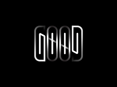 No Good ambigram black brand good goodgood logo weeklygoods white