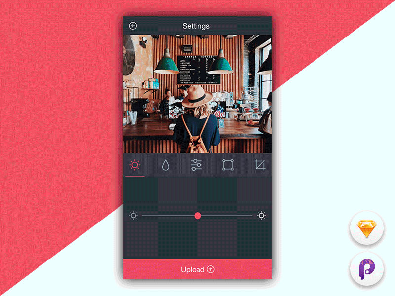 Daily UI 007 - Settings page with simple animation daily ui 007 dailyui photo principle settings ui