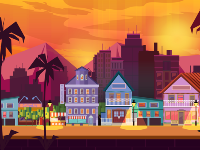 Cidade Game Backgrounds Set imagem vetorial de vitaliyvill© 105900566