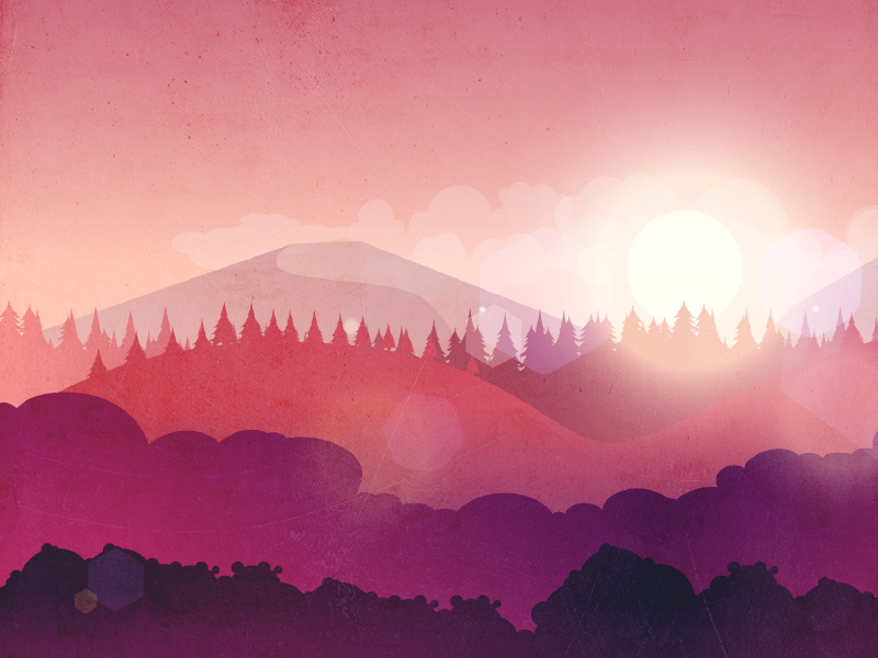 Pink forest by 2d vill on Dribbble