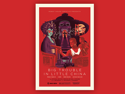 Big Trouble In Little China Poster big trouble in little china china town gracie law its all in the reflexes jack burton lo pan movie poster porkchop express san francisco wang chi