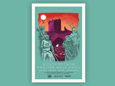 Monty Python and the Holy Grail Poster huge teeth its only a model monty python movie poster