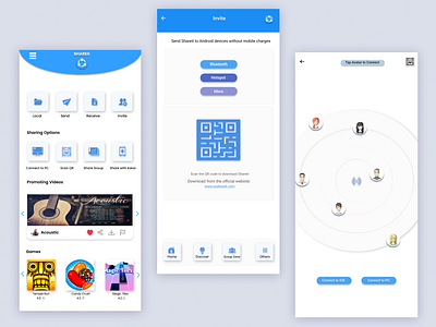 SHAREit Redesign app design template ui