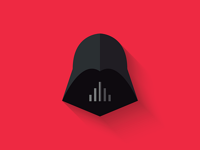 Darth Vader Flat Design Icon character design darth vader flat design icon icon design long shadow design star wars vader
