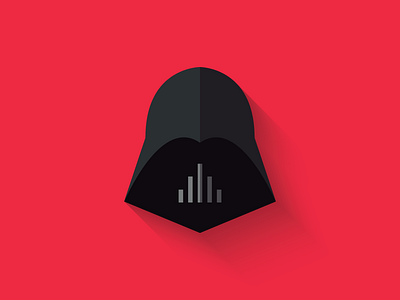 Darth Vader Flat Design Icon