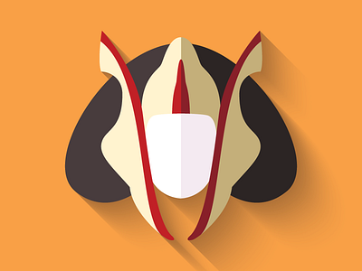 Queen Padmé Amidala Flat Design Icon