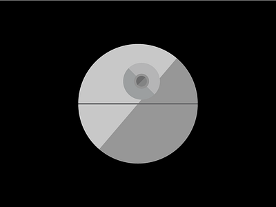 Death Star Flat Design Icon