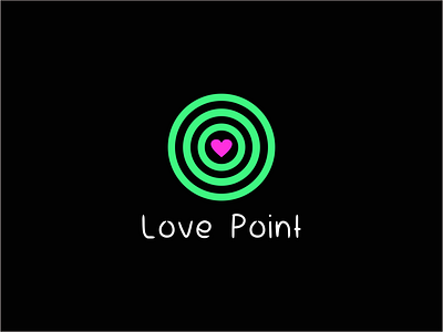 love point app branding circle design icon illustration logo love point typography vector