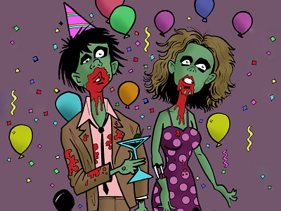 Zombie Party ayala cartoon party toon zombie
