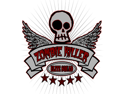 Zombie Killer Elite Squad design tee tees vector zombie