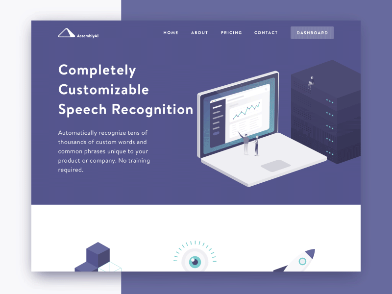 Updated Landing Page ai clean feature flat homepage landing page modern