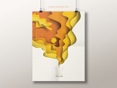 Design Challenge #2: Kobo Sweet Sunflower Soy Candle layer paper poster sunflower texture yellow