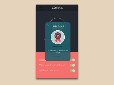 Safety Wiz app badge dailyui flat material mobile mockup pretty safety ui ux vector