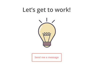 Contact button call to action contact hire illustration lightbulb toronto ui ux web