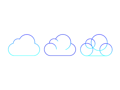 Cloud circle cloud cute geometry gradient illustration interface ios material ui ux vector