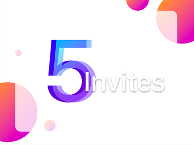 Invites! Invites! Invites! daily gradient illustration invites logo pretty type typography ui ux vector