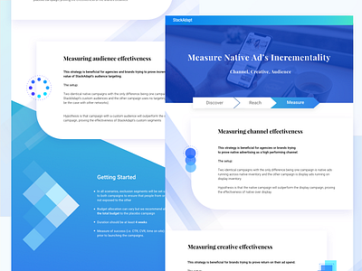 Native Ads One-Pager app blue branding daily ui design gradient illustration landing page ui ux vector web