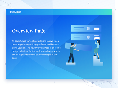 Overview Promo blue daily ui dashboard desktop gradient illustration landingpage mobile ui ux vector web