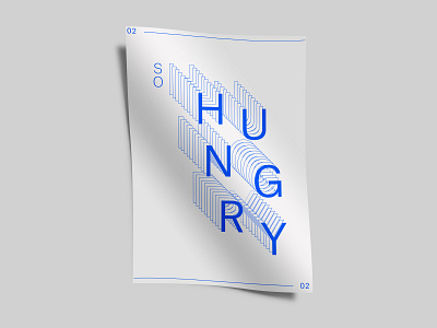 So Hungry blue blue bird branding design flat illustration line logo poster type typography ui vector