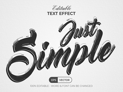 Editable text effect handwrite cartoon style for illustrator