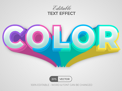 Colorful text effect long shadow style for illustrator colorful design editable effect font letter lettering long shadow text typography vector