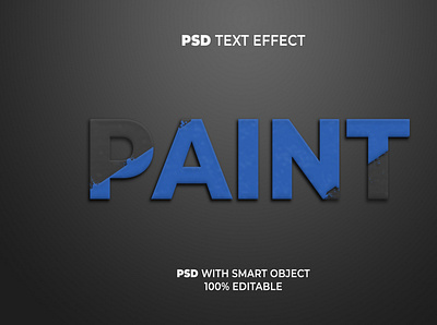 Text effect paint style mockup for photoshop awesome design editable effect font letter lettering logo modern san serif text typography