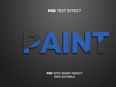 Text effect paint style mockup for photoshop