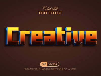 Creative text effect modern style for illustrator