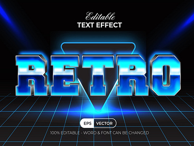 80s Text Effect Retro Style For Illustrator