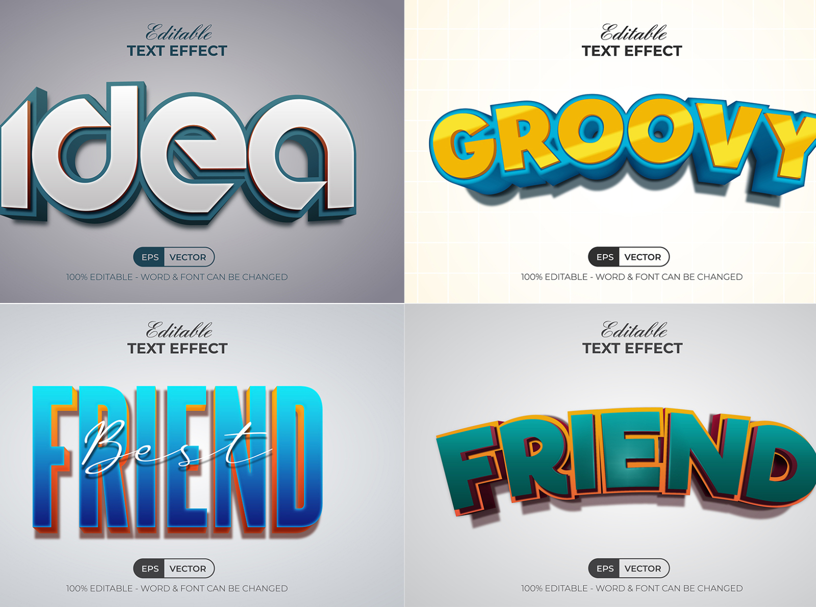 3D Text Effect With 12 Styles By Mockmenot On Dribbble