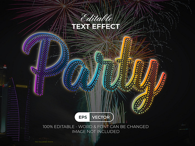 Party Neon Text Effect RGB Style