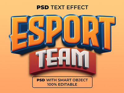 3D Text Effect Esport Style With Smart Object