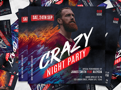 Night club party flyer template club concert cover disco dj event flyer instagram invitation music night nightclub party poster summer template