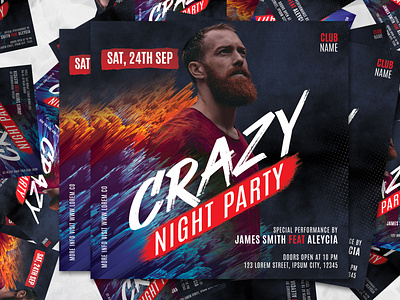 Night club party flyer template