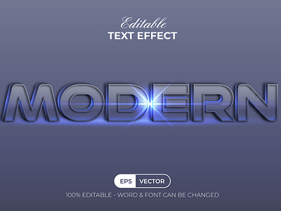 3D Text Effect Modern Style For Illustrator