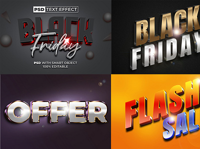 3D Text Effect Sale Style banner black friday design editable effect font gold letter lettering modern promotion psd sale smart object text typography