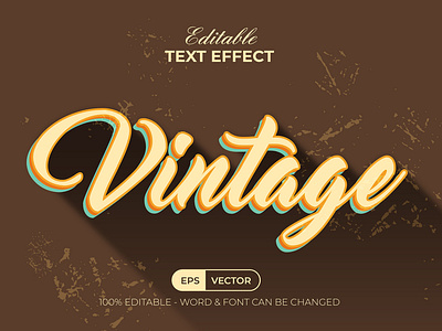 Vintage text effect gradient long shadow for illustrator