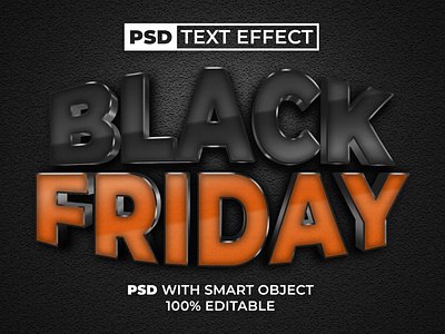 Text Effect Black Friday Style With Smart Object