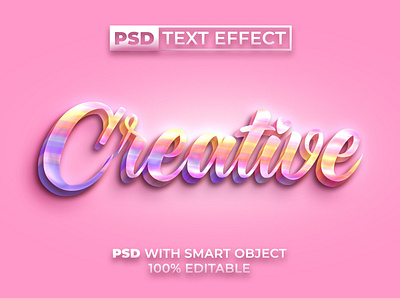 Creative colorful text effect style alphabet beauty color colorful design editable effect font letter lettering psd rainbow smart object text type typography