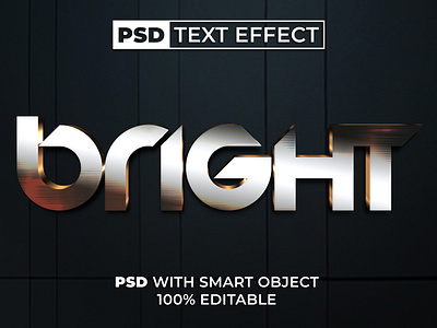 Bright Text Effect Golden Style